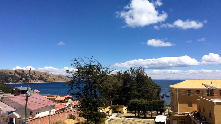 Bolivien Ausblick Hotel Wendy Mar Copacabana