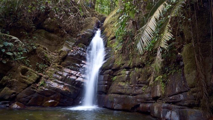 Ausritt mit Oscar Julian in Salento, Wasserfall