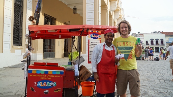 Eisverkäufer in Havanna