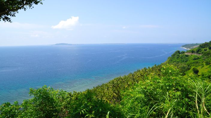 Lombok View to the Gili Islands