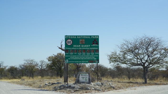 Namibia Etosha Nationalpark Entrance