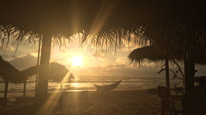 Sri Lanka Sunset Hikkaduwa Narigama Beach