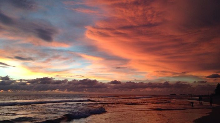 Sri Lanka Sunset Hikkaduwa Narigama Beach